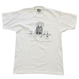 Vintage 90s Screen Stars Handbell Choir Music Art Funny Joke Graphic USA T-Shirt